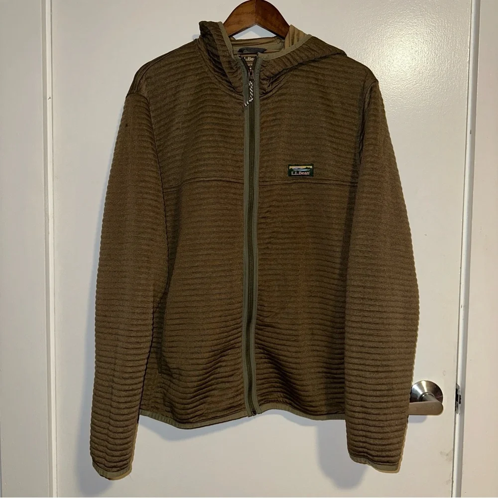 L.L. Bean Striped Tan Jacket - Picture 1 of 6